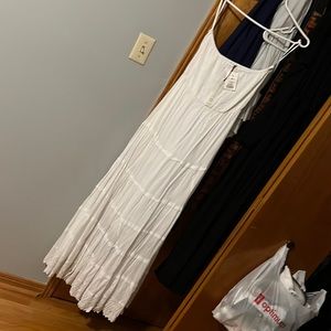 White Maxi length summer dress